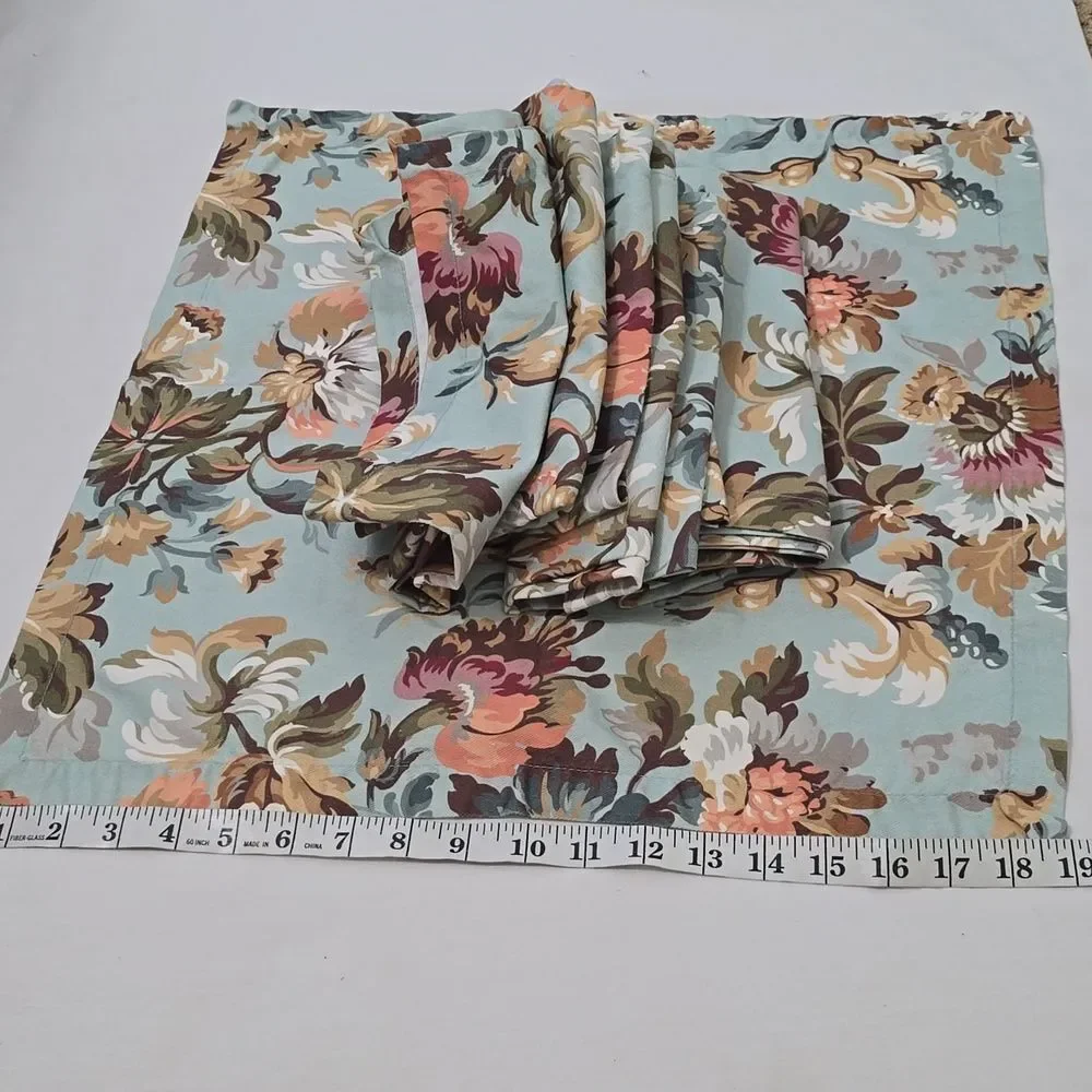 Williams & Sonoma Autumn Floral Set Of 7 Napkins